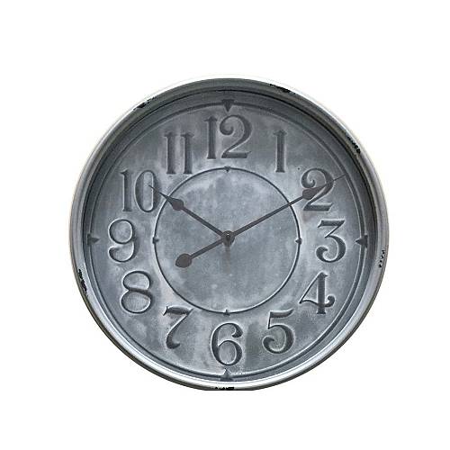 PERE ΡΟΛΟΪ ΤΟΙΧΟΥ 48x48x7cm ΜΕΤΑΛΛΟ ΓΚΡΙ ΓΥΑΛΙ