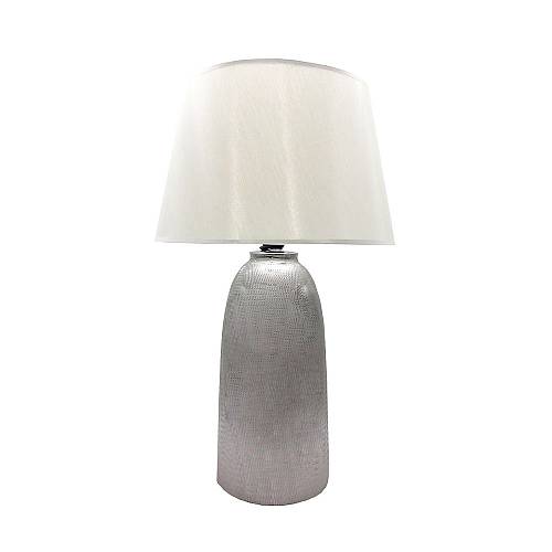 ARGENT ΦΩΤΙΣΤΙΚΟ ΕΠΙΤΡΑΠΕΖΙΟ 40x40x67cm ΚΕΡΑΜΙΚΟ ΑΣΗΜΙ ΛΕΥΚΟ ΥΦΑΣΜΑ
