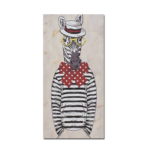 MR.ZEBRA ΠΙΝΑΚΑΣ ΔΙΑΚΟΣΜΗΣΗΣ 30x60x2cm ΚΑΜΒΑΣ ΠΟΛΥΧΡΩΜΟ ΞΥΛΟ