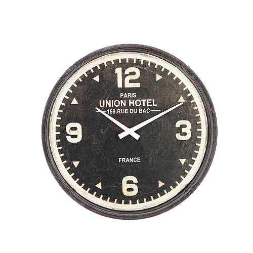 UNION ΡΟΛΟΪ ΤΟΙΧΟΥ 40x40x5cm ΜΕΤΑΛΛΟ ΜΑΥΡΟ ΛΕΥΚΟ ΓΥΑΛΙ