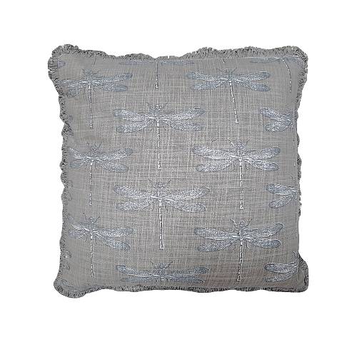 LIBELL ΔΙΑΚΟΣΜΗΤΙΚΟ ΜΑΞΙΛΑΡΙ 45x45cm ΥΦΑΣΜΑ ΜΠΕΖ