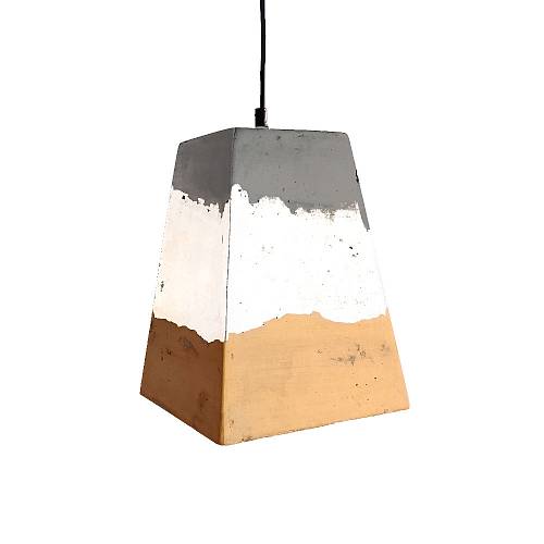 LETT ΦΩΤΙΣΤΙΚΟ ΟΡΟΦΗΣ 20x20x27cm ΤΣΙΜΕΝΤΟ ΚΙΤΡΙΝΟ ΓΚΡΙ ΛΕΥΚΟ