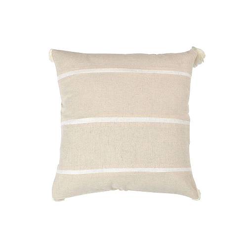 AMMOS 7 ΔΙΑΚΟΣΜΗΤΙΚΟ ΜΑΞΙΛΑΡΙ 45x45cm ΥΦΑΣΜΑ ΜΠΕΖ ΒΑΜΒΑΚΙ