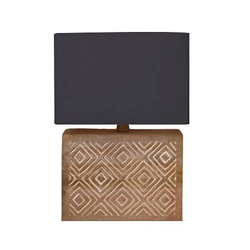 OLIVA NATURAL/DIONE ΦΩΤΙΣΤΙΚΟ ΕΠΙΤΡΑΠΕΖΙΟ 28x10x42cm ΞΥΛΟ ΚΑΦΕ ΥΦΑΣΜΑ ΜΑΥΡΟ