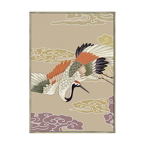 CRANES IN COLOR ΠΙΝΑΚΑΣ ΔΙΑΚΟΣΜΗΣΗΣ 70x100x5cm ΚΑΜΒΑΣ ΠΟΛΥΧΡΩΜΟ ΞΥΛΟ