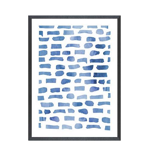 IOS ΠΙΝΑΚΑΣ ΔΙΑΚΟΣΜΗΣΗΣ 40x60x3cm ΚΑΜΒΑΣ ΜΠΛΕ ΛΕΥΚΟ ΞΥΛΟ ΜΑΥΡΟ