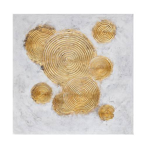 FESTOS ΠΙΝΑΚΑΣ ΔΙΑΚΟΣΜΗΣΗΣ 82x82x5cm ΚΑΜΒΑΣ ΧΡΥΣΟ ΛΕΥΚΟ ΞΥΛΟ ΧΡΥΣΟ