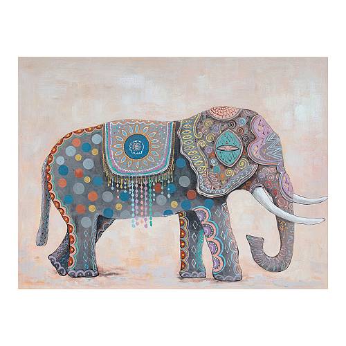 PAL ELEPHANT ΠΙΝΑΚΑΣ ΔΙΑΚΟΣΜΗΣΗΣ 100x76x4cm ΚΑΜΒΑΣ ΠΟΛΥΧΡΩΜΟ ΞΥΛΟ