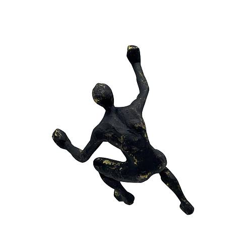 CLIMBER ΔΙΑΚΟΣΜΗΤΙΚΟ ΤΟΙΧΟΥ 15x9x23cm POLYRESIN ΜΑΥΡΟ ΧΡΥΣΟ