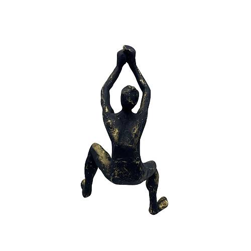 CLIMBER ΔΙΑΚΟΣΜΗΤΙΚΟ ΤΟΙΧΟΥ 13x9x23cm POLYRESIN ΜΑΥΡΟ ΧΡΥΣΟ