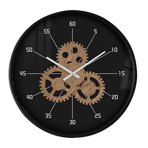 ZEIST 1 ΡΟΛΟΪ ΤΟΙΧΟΥ 40x40x6cm ΜΕΤΑΛΛΟ ΜΑΥΡΟ ΦΥΣΙΚΟ MDF ΛΕΥΚΟ