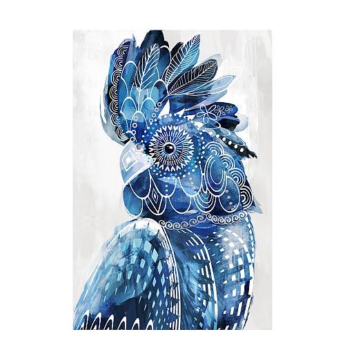 BLUE MAJOR ΠΙΝΑΚΑΣ ΔΙΑΚΟΣΜΗΣΗΣ 80x120x4cm ΚΑΜΒΑΣ ΛΕΥΚΟ ΜΠΛΕ ΞΥΛΟ