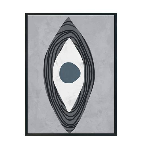 OEIL ΠΙΝΑΚΑΣ ΔΙΑΚΟΣΜΗΣΗΣ 60x90x5cm ΚΑΜΒΑΣ ΓΚΡΙ ΜΑΥΡΟ ΞΥΛΟ ΜΑΥΡΟ