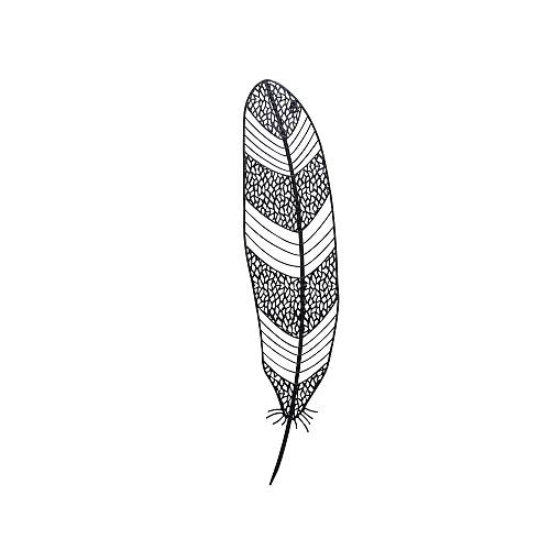 FEATHER ΔΙΑΚΟΣΜΗΤΙΚΟ ΤΟΙΧΟΥ 22x2x97cm ΜΕΤΑΛΛΟ ΜΑΥΡΟ