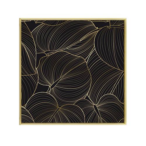 ARBARO ΠΙΝΑΚΑΣ ΔΙΑΚΟΣΜΗΣΗΣ 52x52x4cm ΚΑΜΒΑΣ ΜΑΥΡΟ ΧΡΥΣΟ ΞΥΛΟ ΧΡΥΣΟ