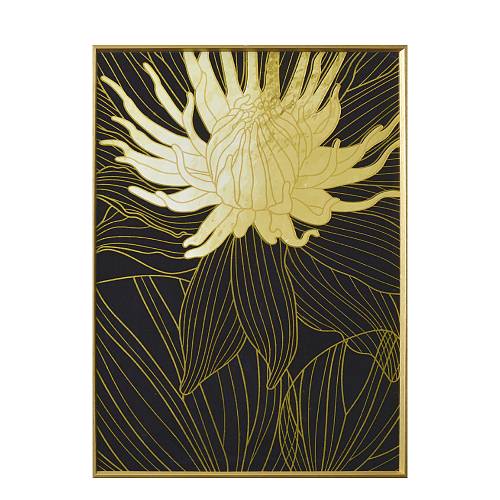 COED ΠΙΝΑΚΑΣ ΔΙΑΚΟΣΜΗΣΗΣ 52x72x4cm ΚΑΜΒΑΣ ΜΑΥΡΟ ΧΡΥΣΟ ΞΥΛΟ ΧΡΥΣΟ