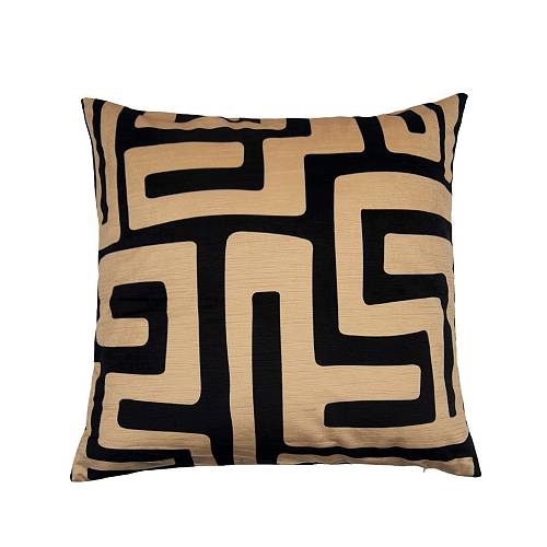 MINOTAUR ΔΙΑΚΟΣΜΗΤΙΚΟ ΜΑΞΙΛΑΡΙ 45x45cm ΒΕΛΟΥΔΟ NUDE ΜΑΥΡΟ