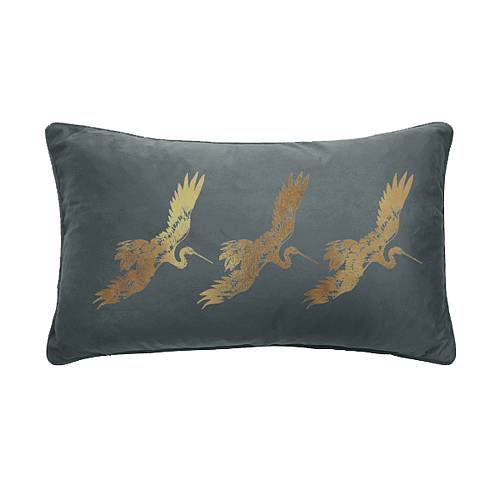 CREYR ΔΙΑΚΟΣΜΗΤΙΚΟ ΜΑΞΙΛΑΡΙ 30x50cm ΒΕΛΟΥΔΟ ΓΚΡΙ ΧΡΥΣΟ