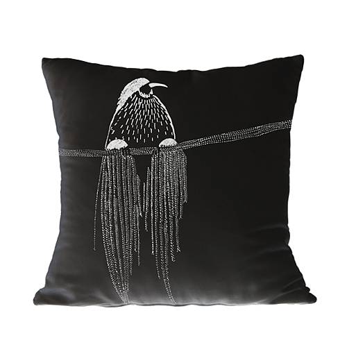 ALI ΔΙΑΚΟΣΜΗΤΙΚΟ ΜΑΞΙΛΑΡΙ 45x45cm ΒΕΛΟΥΔΟ ΜΑΥΡΟ ΛΕΥΚΟ