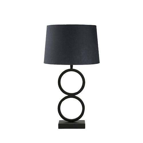 ROND DOUBLE ΦΩΤΙΣΤΙΚΟ ΕΠΙΤΡΑΠΕΖΙΟ 53cm ΣΙΔΕΡΟ ΜΑΥΡΟ ΜΑΥΡΟ