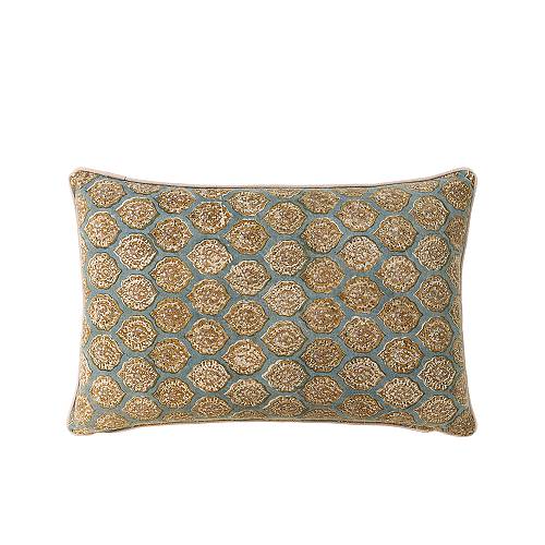 VENETIAN ΔΙΑΚΟΣΜΗΤΙΚΟ ΜΑΞΙΛΑΡΙ 40x60cm ΒΑΜΒΑΚΙ AQUA ΧΡΥΣΟ ΒΙΣΚΟΖΗ