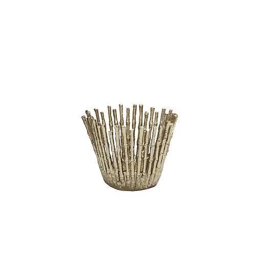 REED 16 ΒΑΖΟ 21x21x16cm ΑΛΟΥΜΙΝΙΟ ΧΡΥΣΟ ANTIQUE