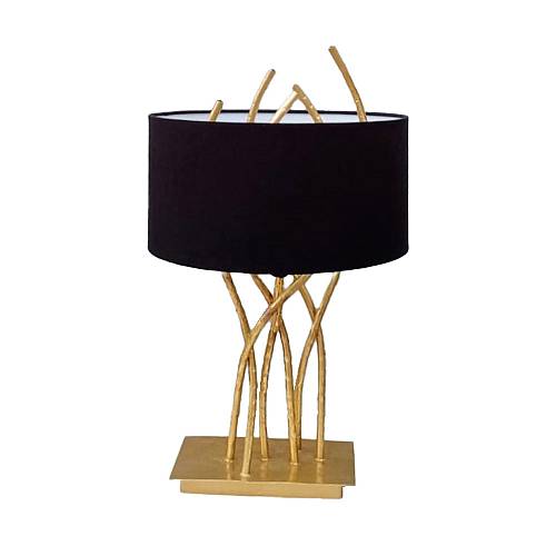 ZOTIC ΦΩΤΙΣΤΙΚΟ ΕΠΙΤΡΑΠΕΖΙΟ 15x15x55cm ΜΕΤΑΛΛΟ ΧΡΥΣΟ ΒΕΛΟΥΔΟ ΜΑΥΡΟ