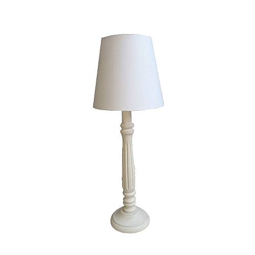 ORIANNE ΦΩΤΙΣΤΙΚΟ ΕΠΙΤΡΑΠΕΖΙΟ 11x11x49cm ΞΥΛΟ ΛΕΥΚΟ ΑΝΤΙΚΕ ΥΦΑΣΜΑ ΛΕΥΚΟ