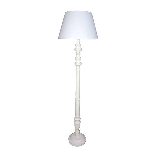 VICTORIEN ΦΩΤΙΣΤΙΚΟ ΕΠΙΔΑΠΕΔΙΟ 25x25x163cm ΞΥΛΟ ΛΕΥΚΟ ΥΦΑΣΜΑ ΛΕΥΚΟ