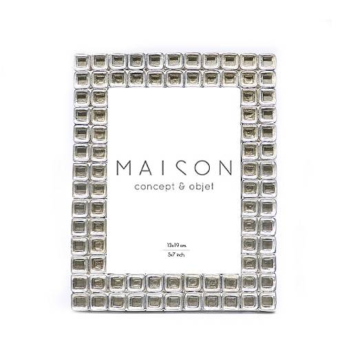 CUBES ΚΟΡΝΙΖΑ 18x2x23cm POLYRESIN ΑΣΗΜΙ ΓΥΑΛΙ