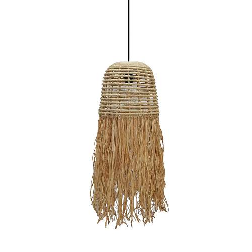 CUBA ΦΩΤΙΣΤΙΚΟ ΟΡΟΦΗΣ 30x30x71cm RATTAN ΦΥΣΙΚΟ