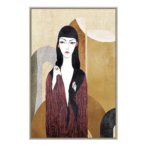 JAPANESE BEAUTY ΠΙΝΑΚΑΣ ΔΙΑΚΟΣΜΗΣΗΣ 83x123x4cm ΚΑΜΒΑΣ ΠΟΛΥΧΡΩΜΟ ΞΥΛΟ ΦΥΣΙΚΟ
