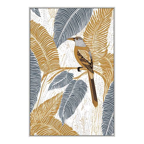 FEELS LIKE SPRING ΠΙΝΑΚΑΣ ΔΙΑΚΟΣΜΗΣΗΣ 83x123x4cm ΚΑΜΒΑΣ ΠΟΛΥΧΡΩΜΟ ΞΥΛΟ ΓΚΡΙ