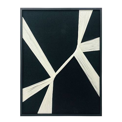 GENTLE WHISPERS ΠΙΝΑΚΑΣ ΔΙΑΚΟΣΜΗΣΗΣ 60x80x3cm ΞΥΛΟ ΜΑΥΡΟ ΛΕΥΚΟ ΝΗΜΑ ΜΑΥΡΟ