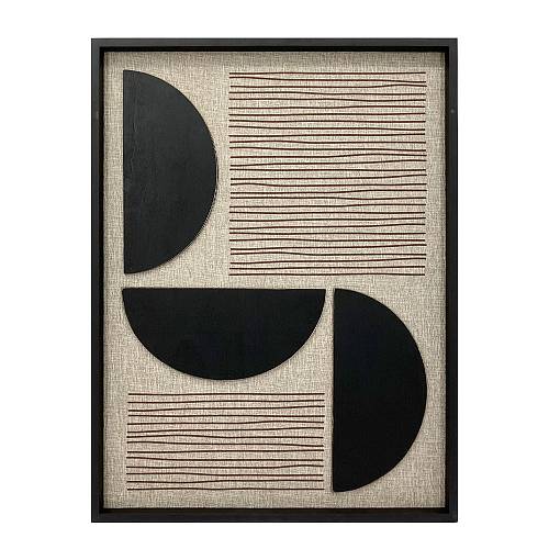 MILES OF SMILES ΠΙΝΑΚΑΣ ΔΙΑΚΟΣΜΗΣΗΣ 60x80x3cm ΞΥΛΟ ΠΟΛΥΧΡΩΜΟ ΜΑΥΡΟ