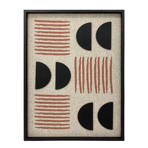 MILES OF SMILES ΠΙΝΑΚΑΣ ΔΙΑΚΟΣΜΗΣΗΣ 60x80x3cm ΞΥΛΟ ΠΟΛΥΧΡΩΜΟ ΜΑΥΡΟ