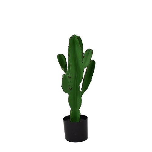 CANDELABRA CACTUS ΦΥΤΟ ΤΕΧΝΗΤΟ ΣΕ ΓΛΑΣΤΡΑ 70cm PU ΠΡΑΣΙΝΟ