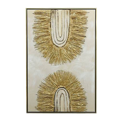 BOHO ART ΠΙΝΑΚΑΣ ΔΙΑΚΟΣΜΗΣΗΣ 60x90x4cm ΚΑΜΒΑΣ ΠΟΛΥΧΡΩΜΟ ΧΡΥΣΟ