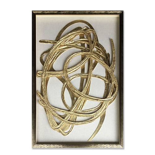 WILD SOUL ΠΙΝΑΚΑΣ ΔΙΑΚΟΣΜΗΣΗΣ 60x90x4cm MDF ΧΡΥΣΟ ΛΕΥΚΟ ΓΥΑΛΙ ΧΡΥΣΟ