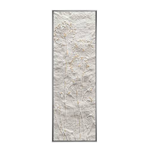 BREATH OF ART ΠΙΝΑΚΑΣ ΔΙΑΚΟΣΜΗΣΗΣ 40x120x4cm ΚΑΜΒΑΣ ΜΠΕΖ ΧΡΥΣΟ ΞΥΛΟ