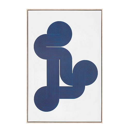 ILLUSION ΠΙΝΑΚΑΣ ΔΙΑΚΟΣΜΗΣΗΣ 60x90x5cm ΚΑΜΒΑΣ ΛΕΥΚΟ ΜΠΛΕ ΞΥΛΟ ΦΥΣΙΚΟ