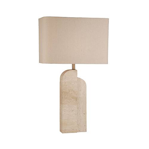 SADIE ΦΩΤΙΣΤΙΚΟ ΕΠΙΤΡΑΠΕΖΙΟ 41x20x71cm ΜΑΡΜΑΡΟ ΜΠΕΖ ΧΡΥΣΟ ΛΙΝΟ ΜΠΕΖ