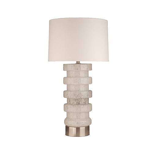 SUTTON ΦΩΤΙΣΤΙΚΟ ΕΠΙΤΡΑΠΕΖΙΟ 46x46x86cm ΓΥΑΛΙ ΛΕΥΚΟ ΓΚΡΙ ΑΣΗΜΙ ΛΙΝΟ ΛΕΥΚΟ