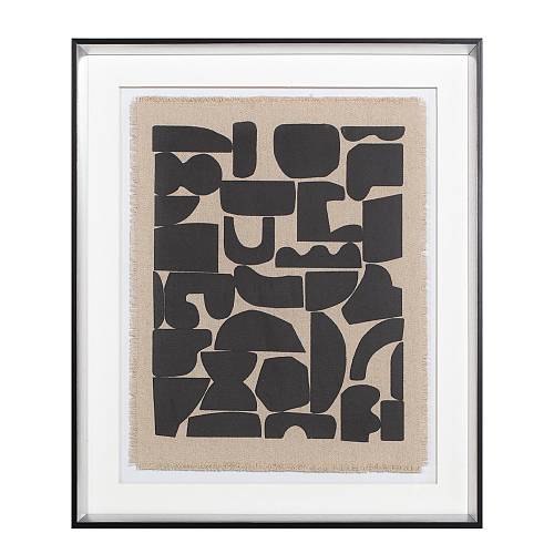 DO MORE ΠΙΝΑΚΑΣ ΔΙΑΚΟΣΜΗΣΗΣ 50x60x4cm ΓΥΑΛΙ ΛΕΥΚΟ ΜΑΥΡΟ ΞΥΛΟ ΜΑΥΡΟ