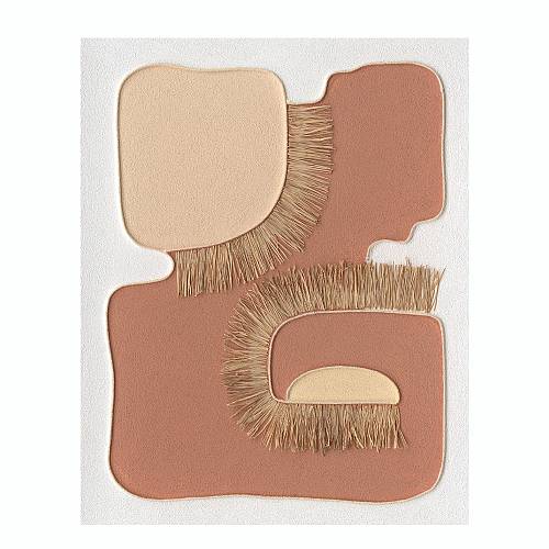 BOHO STYLE ΠΙΝΑΚΑΣ ΔΙΑΚΟΣΜΗΣΗΣ 80x100x4cm ΚΑΜΒΑΣ TERRACOTTA ΞΥΛΟ