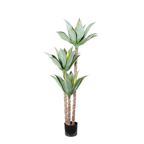 JUBAOLIAN ΔΕΝΤΡΟ ΤΕΧΝΗΤΟ ΣΕ ΓΛΑΣΤΡΑ 150cm PVC ΠΡΑΣΙΝΟ ΜΑΥΡΟ ΤΣΙΜΕΝΤΟ