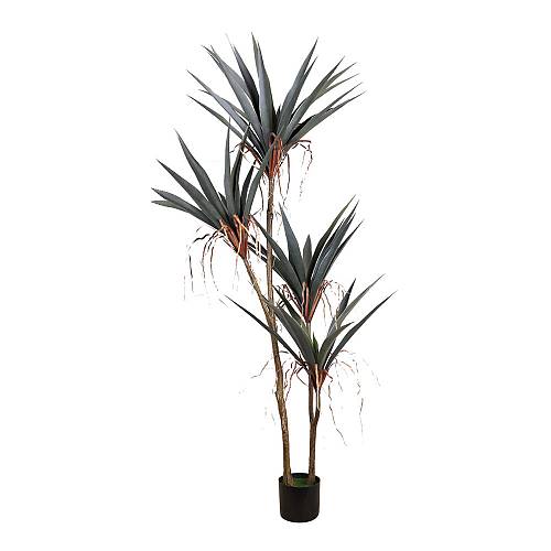 GLADIOLUS ΔΕΝΤΡΟ ΤΕΧΝΗΤΟ ΣΕ ΓΛΑΣΤΡΑ 180cm PVC ΠΡΑΣΙΝΟ ΜΑΥΡΟ ΤΣΙΜΕΝΤΟ