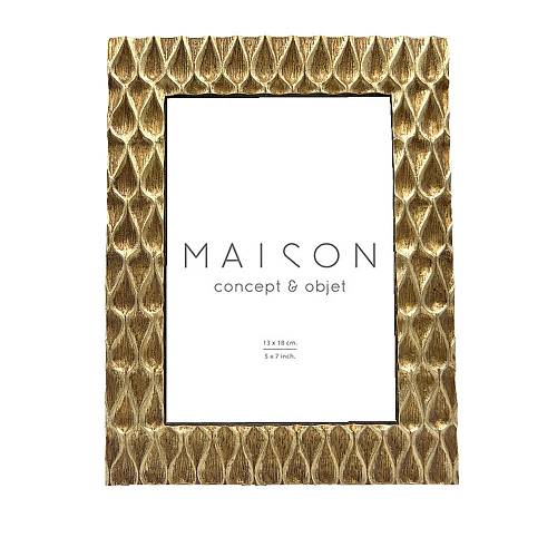 DENEB ΚΟΡΝΙΖΑ 18x2x23cm POLYRESIN ΧΡΥΣΟ ΓΥΑΛΙ