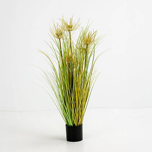 SUNNY FLOWER ΦΥΤΟ ΤΕΧΝΗΤΟ ΣΕ ΓΛΑΣΤΡΑ 70cm PVC ΠΡΑΣΙΝΟ