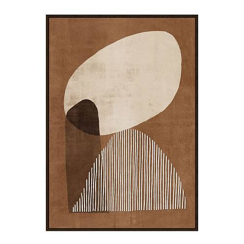 CONVEX ΠΙΝΑΚΑΣ ΔΙΑΚΟΣΜΗΣΗΣ 60x90x4cm ΚΑΜΒΑΣ TERRACOTTA ΜΠΕΖ MDF ΚΑΦΕ